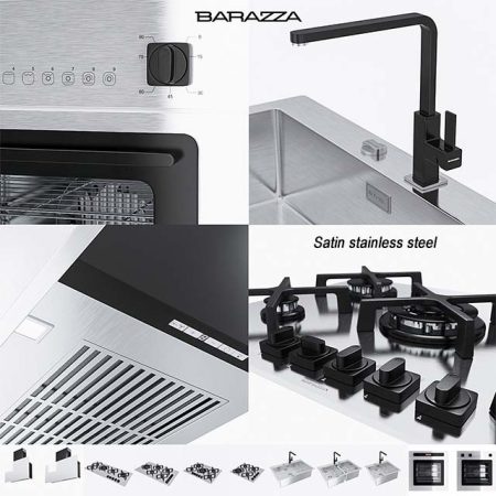 مدل سه بعدی لوازم برقی آشپزخانه  BARAZZA COLLECTIONS UNIQUE (Satin stainless steel)