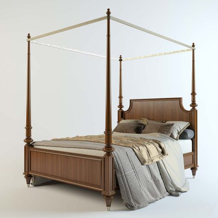 مدل سه بعدی تخت خواب Bed Quail Hollow Queen Georgetown by Lexington