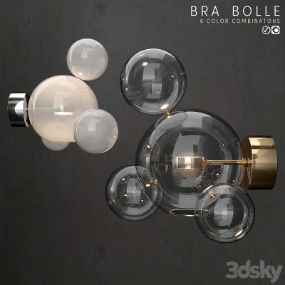مدل سه بعدی چراغ دیواری Bra G & C Bolle 4 Bubble 6 colors