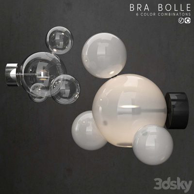 مدل سه بعدی چراغ دیواری Bra G & C Bolle 4 Bubble 6 colors