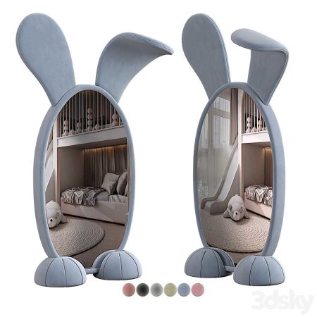 مدل سه بعدی آبجکت آینه Bunny Floor Mirror by Circu