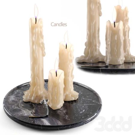 مدل سه بعدی شمع Candles