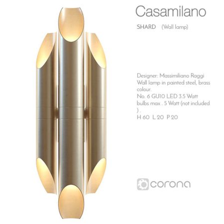 مدل سه بعدی چراغ دیواری Casamilano shard wall lamp