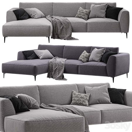 آبجکت مبلمان Chateau dAx – Dudy (Corner fabric sofa)