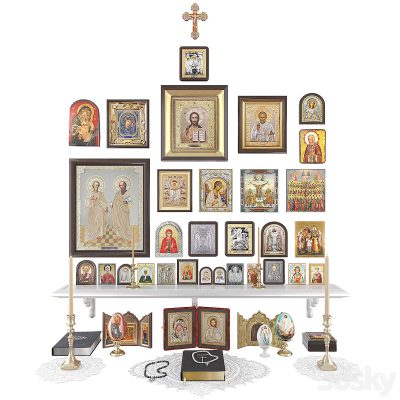 مدل سه بعدی نماد های مسیحیت Christianity Iconostasis