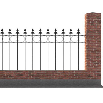 آبجکت درب پارکینگ و حفاظ کلاسیک Classic gate and fence