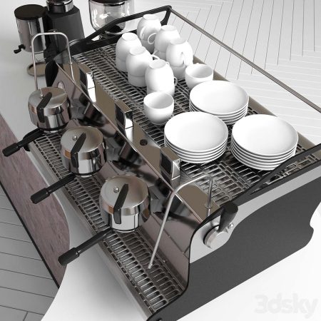 مدل سه بعدی کافی شاپ Coffee shop 02 with Synesso Espresso Machine