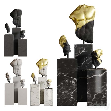 مدل سه بعدی مجسمه دکوراتیو Composition of sculptures