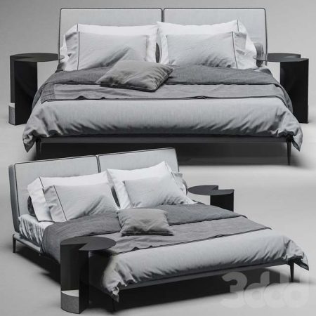 مدل سه بعدی تخت خواب bed Flexform Adda bed 2