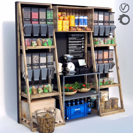 مدل سه بعدی فروشگاه Grocery