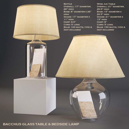 آبجکت چراغ رومیزی Bacchus Glass Table & Bedside Lamp