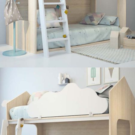 مدل سه بعدی تخت خواب نوجوان Bed-House