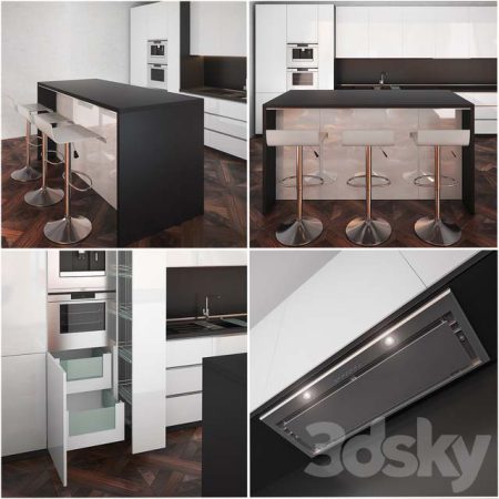 مدل سه بعدی آشپزخانه Kitchen Furniture X