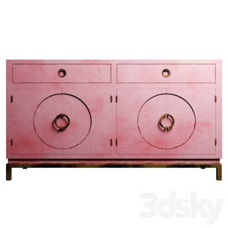 مدل سه بعدی میز کنسول Sideboard disk pink