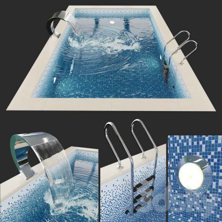 مدل سه بعدی استخر Swimming pool