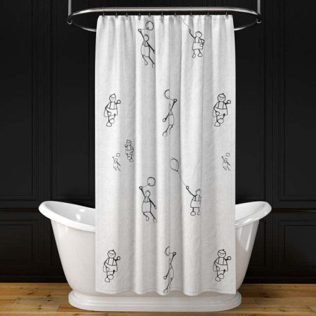آبجکت وان حمام Alice bath + shower curtain + oval rail N2