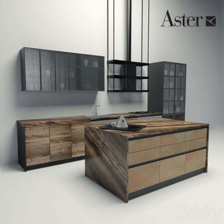 مدل سه بعدی آشپزخانه Aster – factory