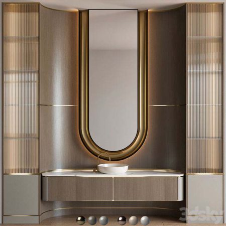 مدل سه بعدی سینک روشویی Bathroom furniture 107