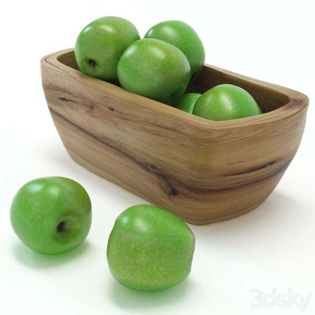 آبجکت میوه سیب Green apple