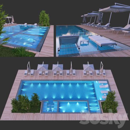 مدل سه بعدی استخر Swimming Pool 8