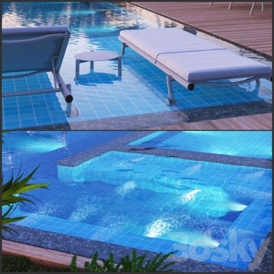 مدل سه بعدی استخر Swimming Pool 8