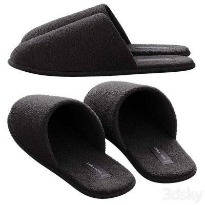 مدل سه بعدی دمپایی Terry slippers Zara Home