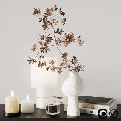 مدل سه بعدی دکوراتیو Autumn decorative set