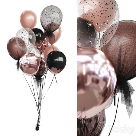 مدل سه بعدی بادکنک Bunch of balloons