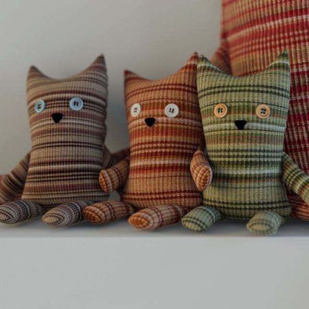 آبجکت عروسک Cats knitted