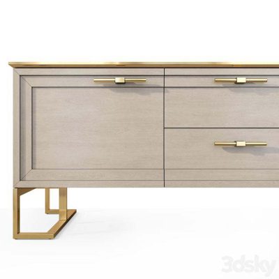 مدل سه بعدی دراور و پاتختی Chest of drawers and bedside table Palmari Dana