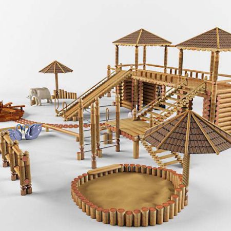 مدل سه بعدی زمین بازی کودک Children’s playground