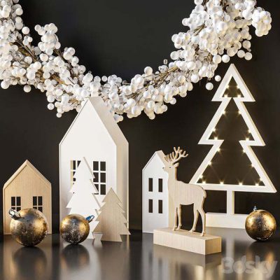 مدل سه بعدی دکوراتیو Christmas Decoration Set 02