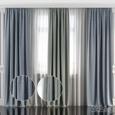 آبجکت پرده Curtains with window 130