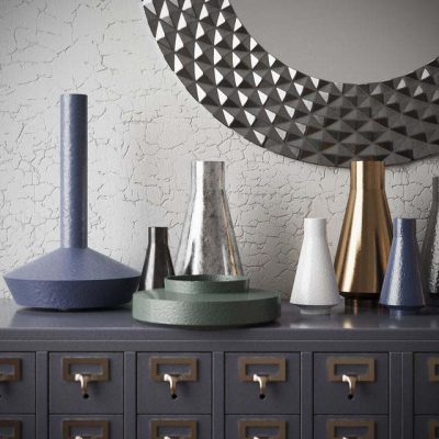 مدل سه بعدی آینه و میز کنسول Decorative set (console with vases)