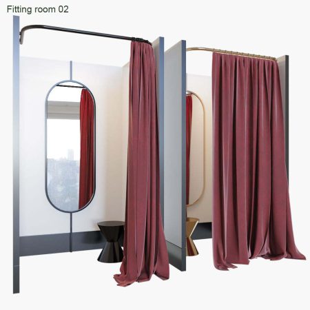مدل سه بعدی اتاق پرو Fitting room 02