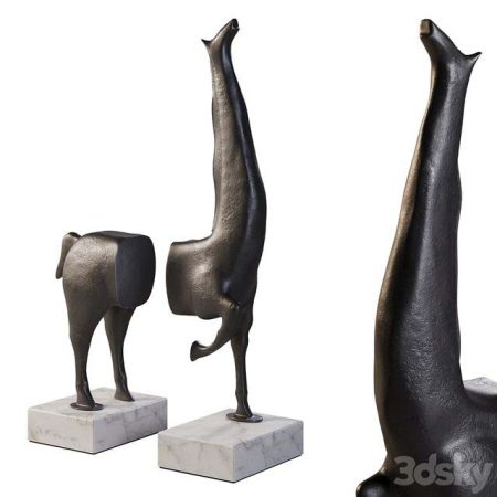 مدل سه بعدی مجسمه دکوراتیو Giraffe sculpture 1