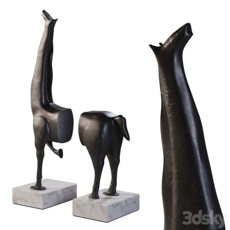 مدل سه بعدی مجسمه دکوراتیو Giraffe sculpture 1