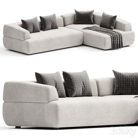 آبجکت مبلمان ITALO Sofa with chaise longue By Minimomassimo
