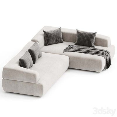 آبجکت مبلمان ITALO Sofa with chaise longue By Minimomassimo