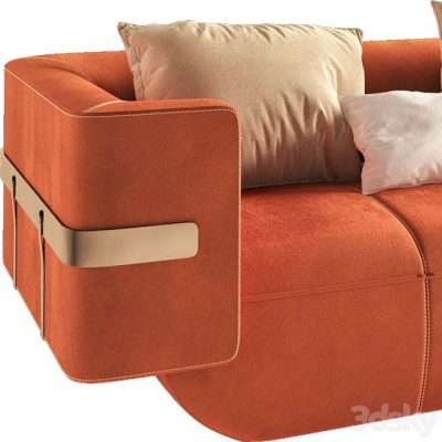 آبجکت مبلمان LONGHI-MI- Leather sofa