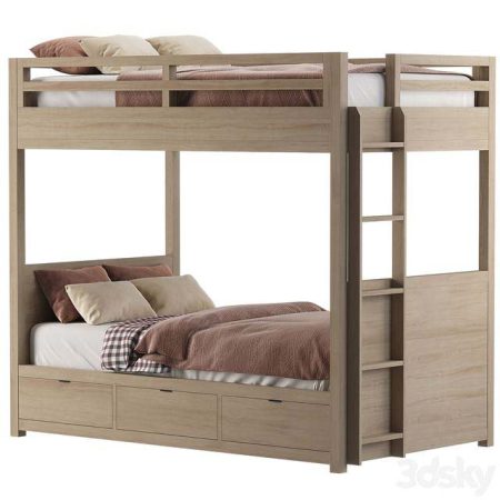 دانلود مدل سه بعدی تخت خواب Laguna Storage Bunk Bed