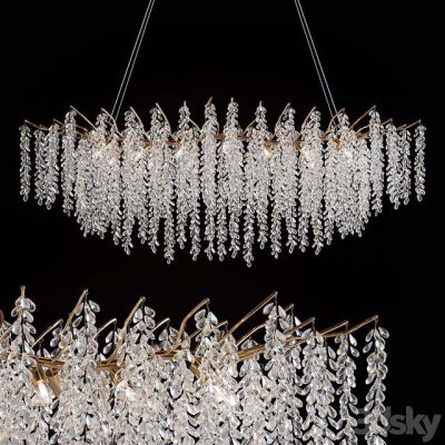 آبجکت لوستر Luxury Crystal LED Chandeliers