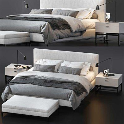 دانلود مدل سه بعدی تخت خواب BED BY MINOTTI 5
