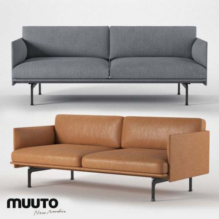 آبجکت مبلمان Muuto outline series sofa 170