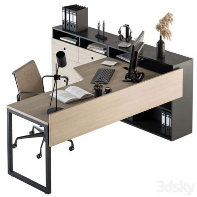 آبجکت میز کار اداری Office Furniture – Manager Set 16
