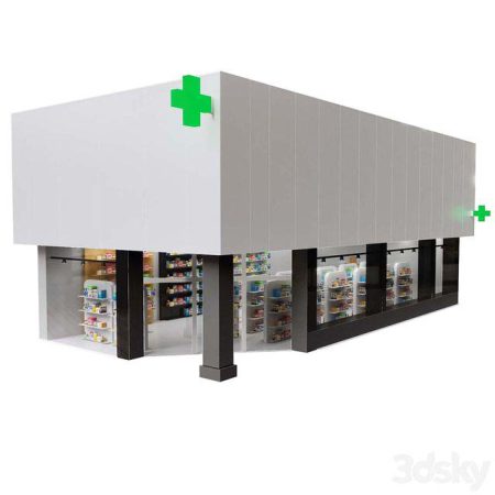 مدل سه بعدی فروشگاه داروخانه Pharmacy