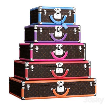 آبجکت چمدان Suitcases Bisten Macassar Multicolore (Louis Vuitton)
