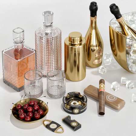 مدل سه بعدی مشروب Whiskey and champagne cocktail