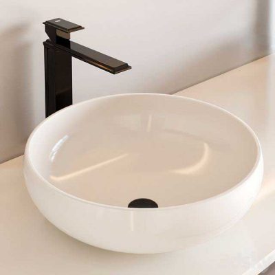 مدل سه بعدی آینه و روشویی Bathroom furniture 109 with faucet by rettangolo