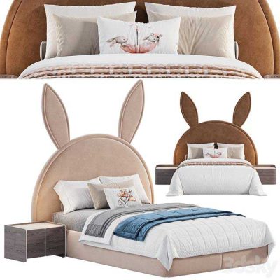 دانلود مدل سه بعدی تخت خواب Bunny bed By SKhome